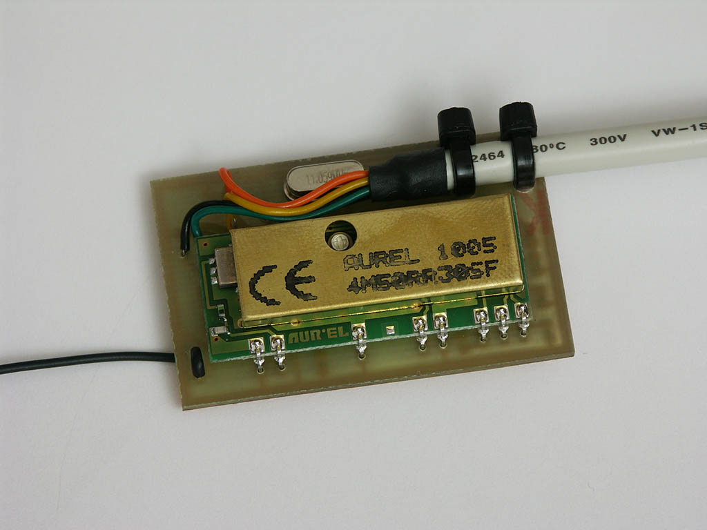 433mhz temperature receiver for serial port, power from PS2