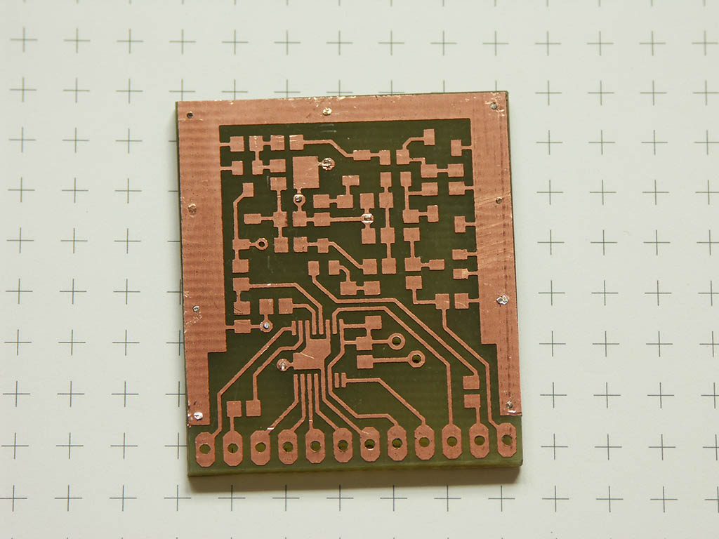 My first HF dual-layer pcb (backplane only GND)