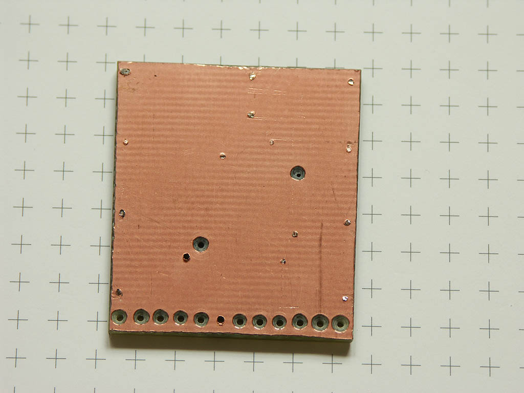 My first HF dual-layer pcb (backplane only GND)