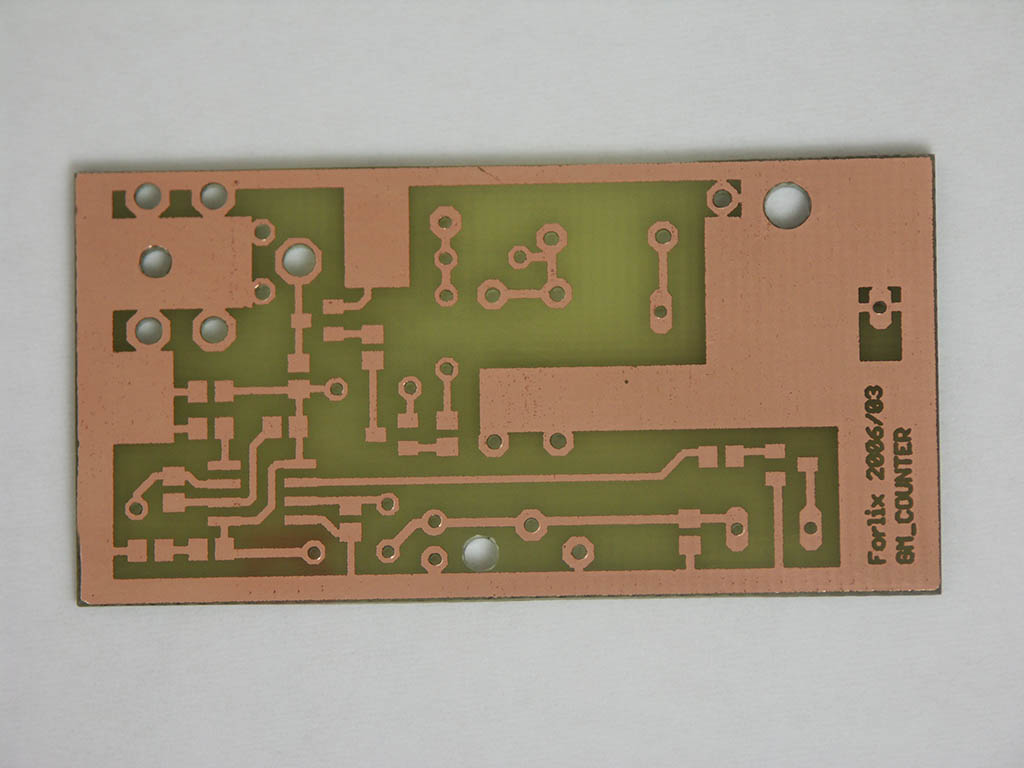 PCB for a compact geiger counter