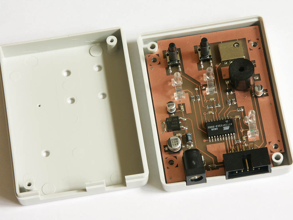 Universal timer PCB and case, for precise timing from milliseconds to days, with TCXO
