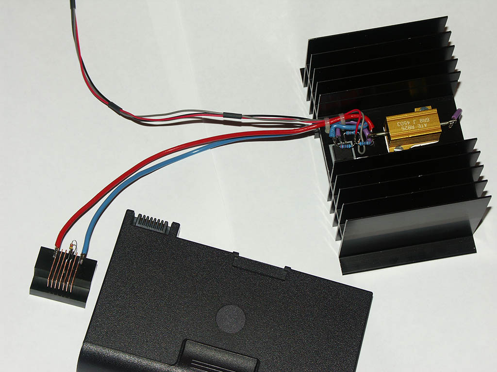 Discharge/capacity test rig for DELL battery packs with selfmade plug