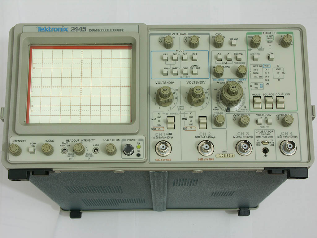 Tektronix 2445 Oscilloscope - 3 months after buying this, i am finally done fixing, cleaning, and replacing parts, etc. This beauty, made in 1984, is ...