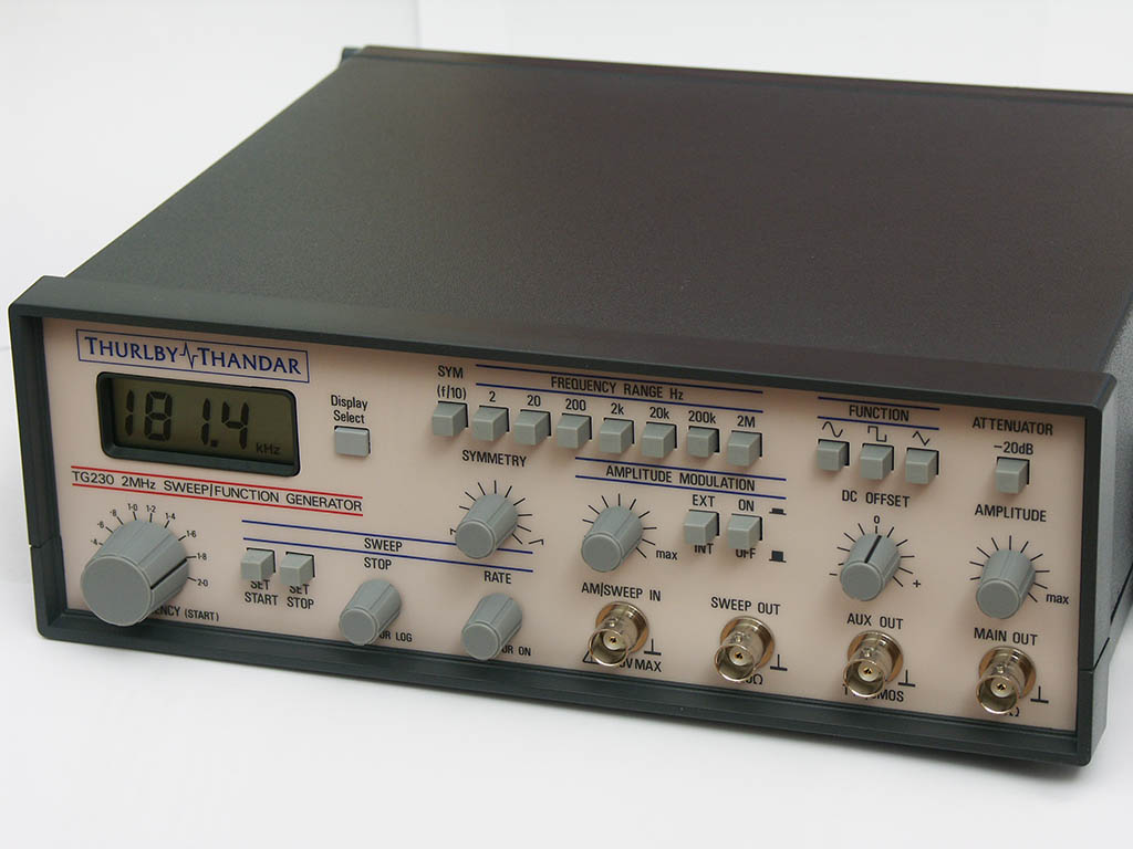 Thurlby Thandar Instruments TG 230 function generator - Very versatile instrument with FM and AM capabilities. Have been waiting for this to appear on...