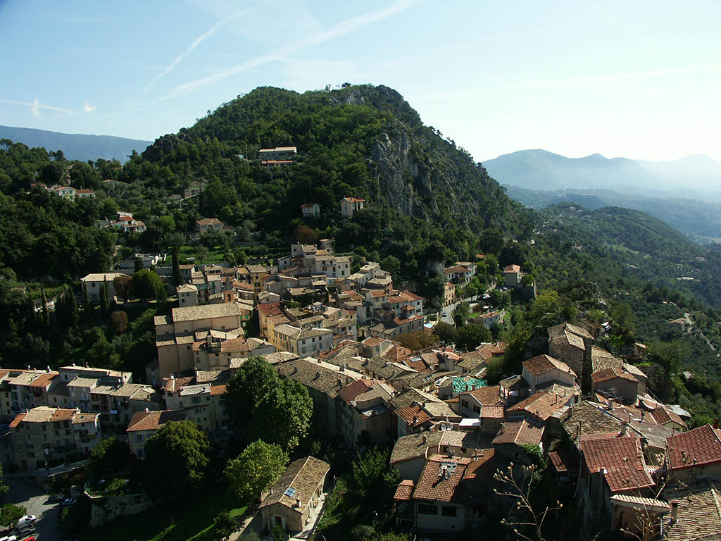 The small village "Gilette" north of Nice, France