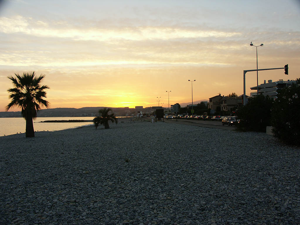 Sunset at the mediterranean sea