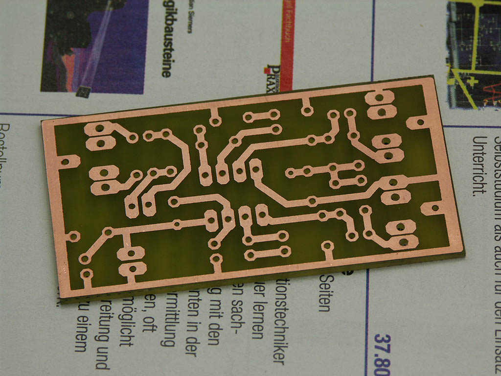 Pcb etched and drilled