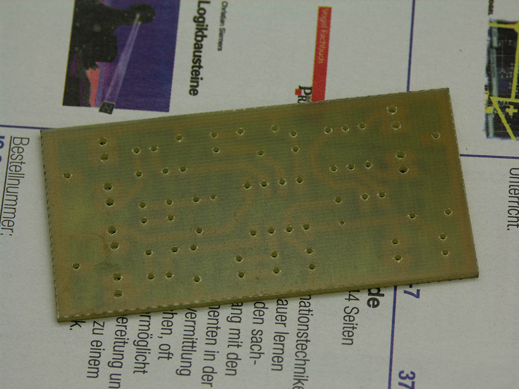 Component side of mic-amp pcb