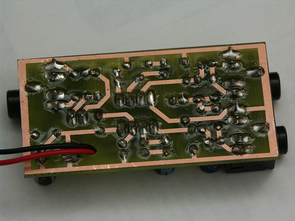 Mic-amp pcb soldered