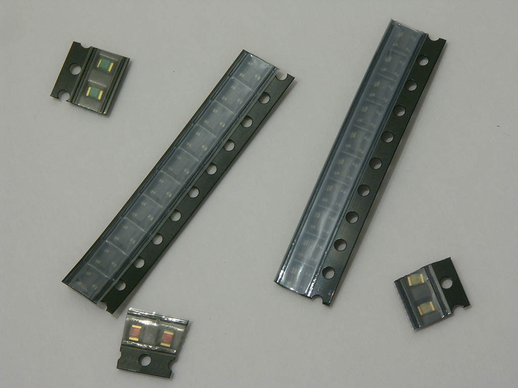 2N 2222A SMD transistors, BF998 SMD tetrodes, and SMD leds