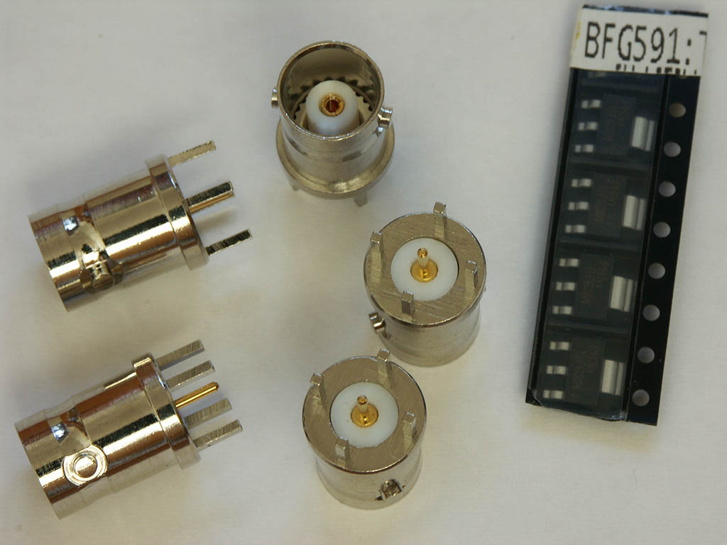 Quality BNC jacks (multicomp), BFG591 RF transistors