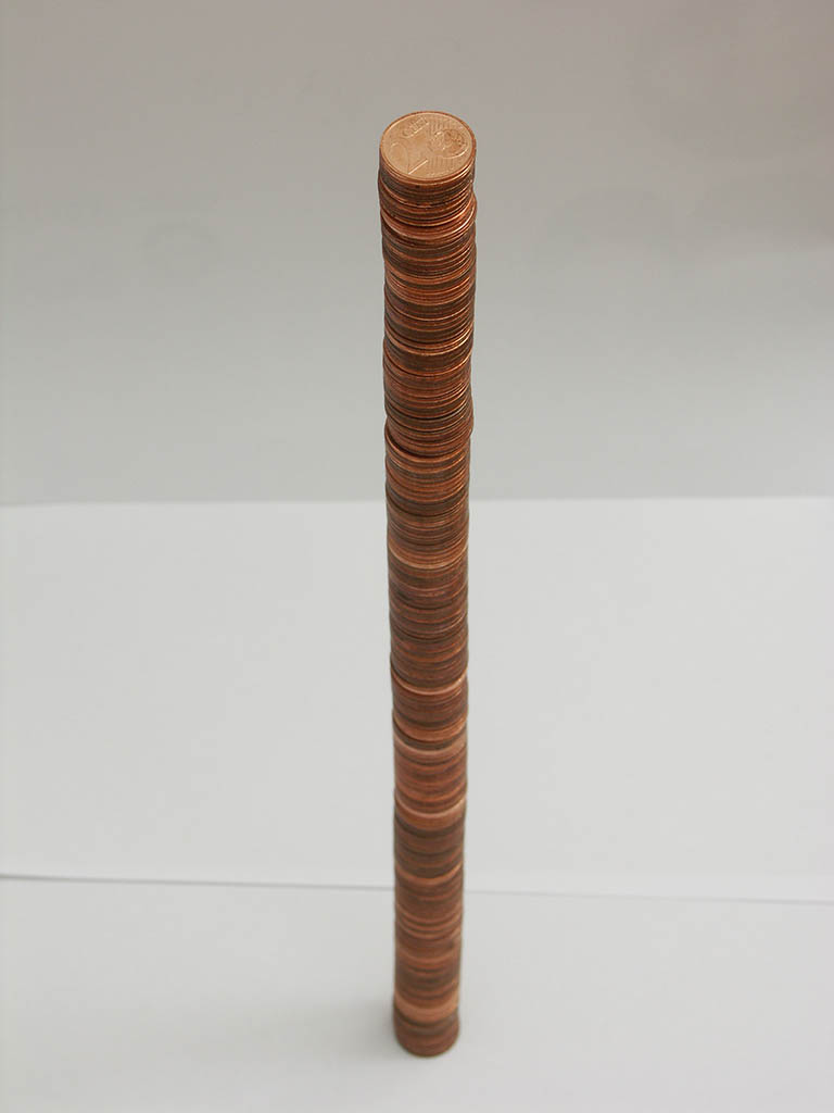 A tower of precisely 200 2 cent coins