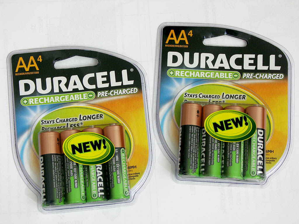 Duracell low self discharge (LSD) NiMH cells. Factory charged to 1.31V, capacity after 5 cycles is around 1900mAh