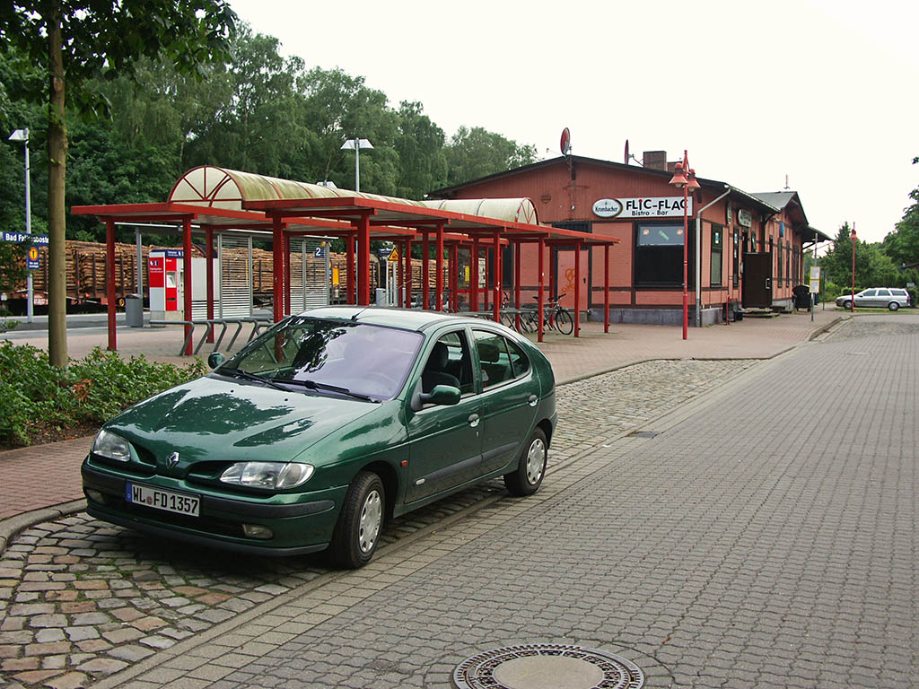 On my drive home after getting my very first car, stopped at the train station of Bad Fallingbostel, the town where I bought it